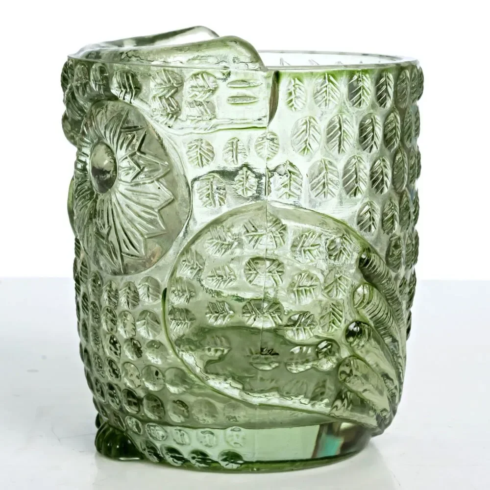 Owl Vase, Greeen, 4